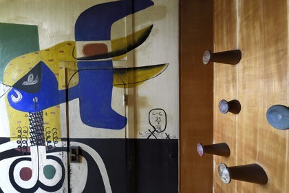 France, Alpes-Maritimes, Roquebrune-Cap-Martin, Cap Martin, Cabanon (Shed) by Le Corbusier built in 1952 (Authorization request necessary before publication)