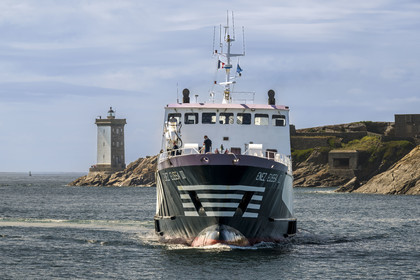 France, Finistère, Le Conquet, Penn ar Bed boat connecting with the islands of Molene and Ouessant