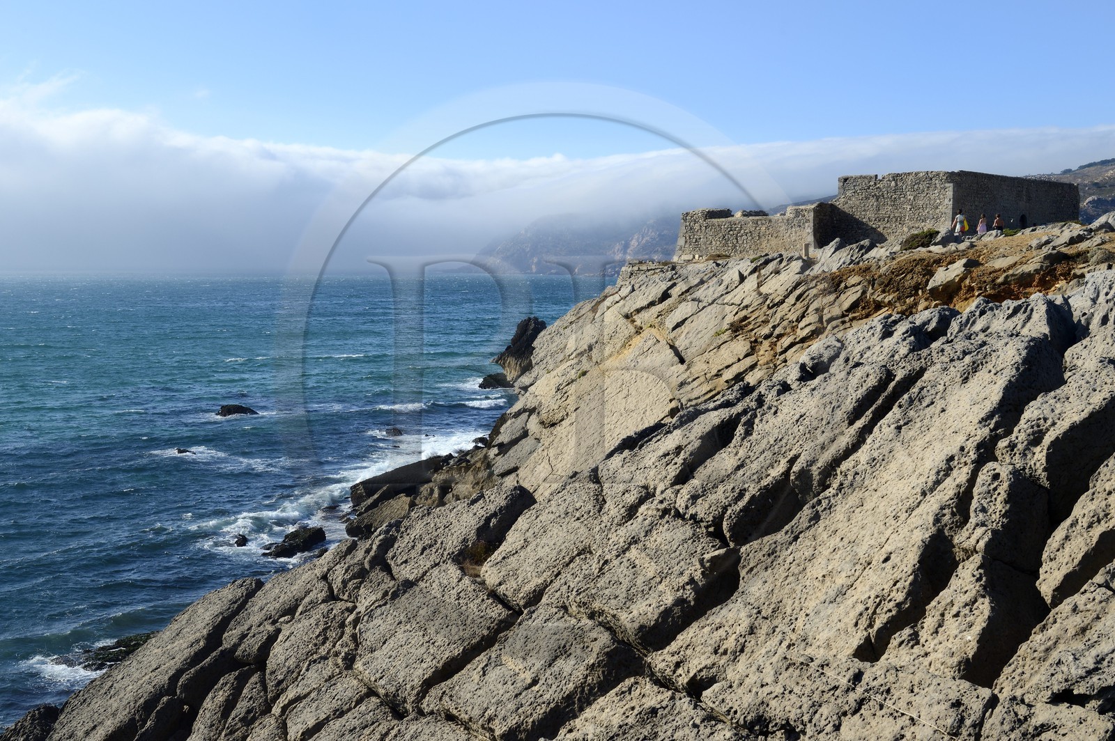 Portugal, région de Lisbonne, Cascais, fort de Abano au nord de la plage de Guincho sur la côte d'Estoril