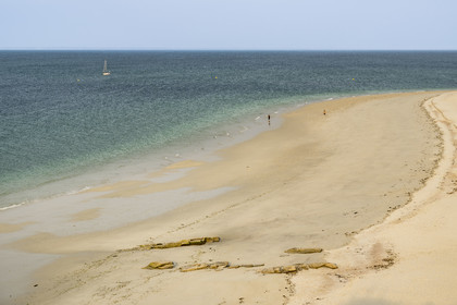 France, Morbihan, Groix Island, the Grands Sables beach