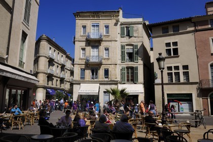 France, Gard, Nimes, the place aux Herbes