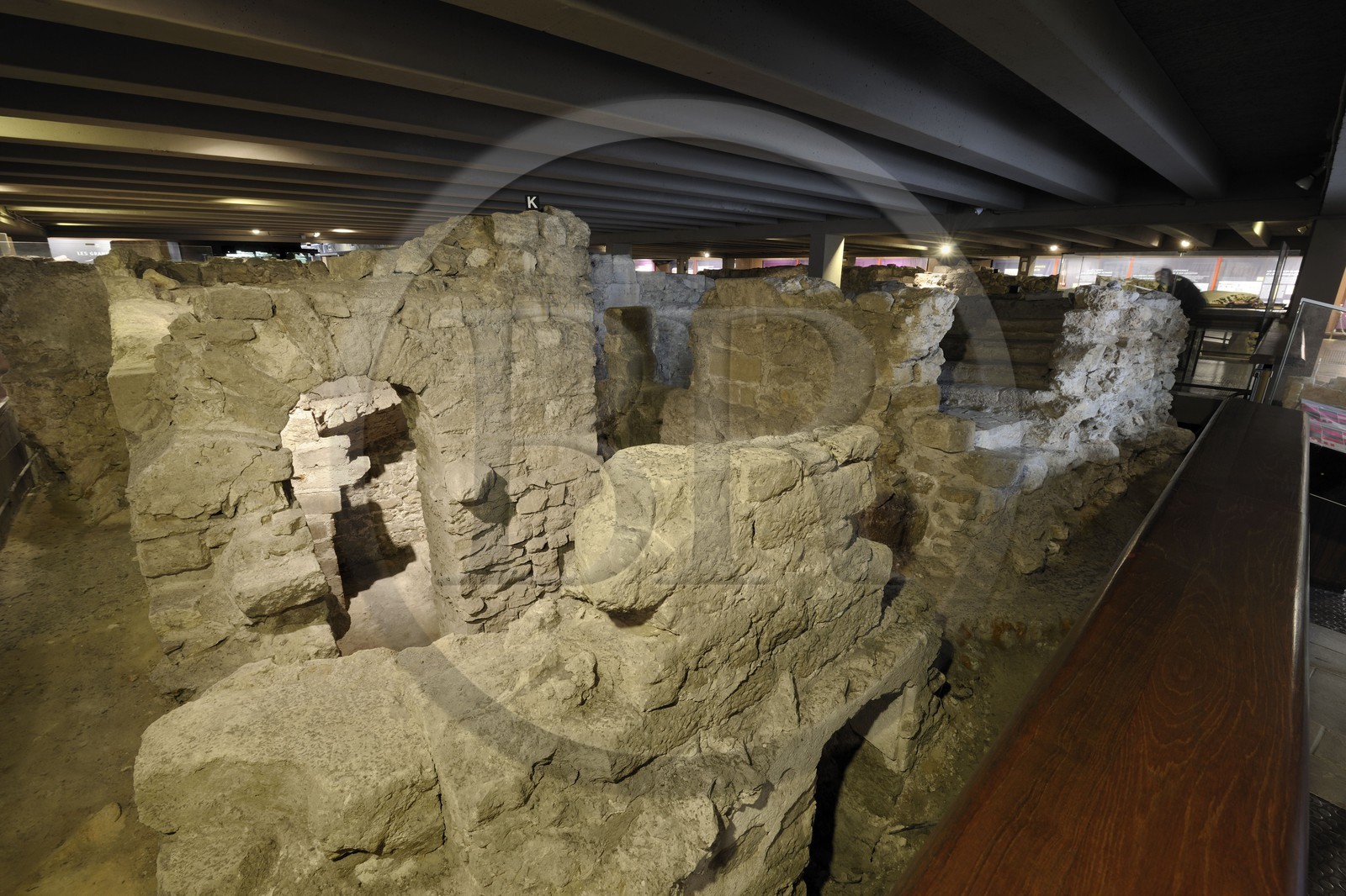 France, Paris (75), île de la Cité, crypte archéologique sous le parvis de la cathédrale Notre-Dame