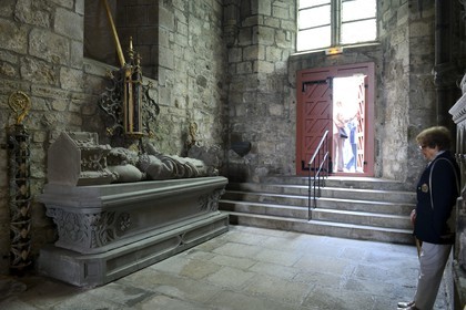 France, Cotes-d'Armor, Saint-Brieuc, Saint Etienne cathedral, Chapel Saint-Guillaume (12-13th century) houses the tomb from the main builder of the cathedral bishop in the thirteenth century