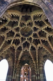 France, Bas Rhin, Strasbourg, old town listed as World Heritage by UNESCO, Notre Dame Cathedral, vault from the top of the octagonal tower