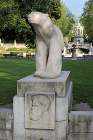France, Côte d'Or (21), Dijon, jardin Darcy, l'Ours Pompon