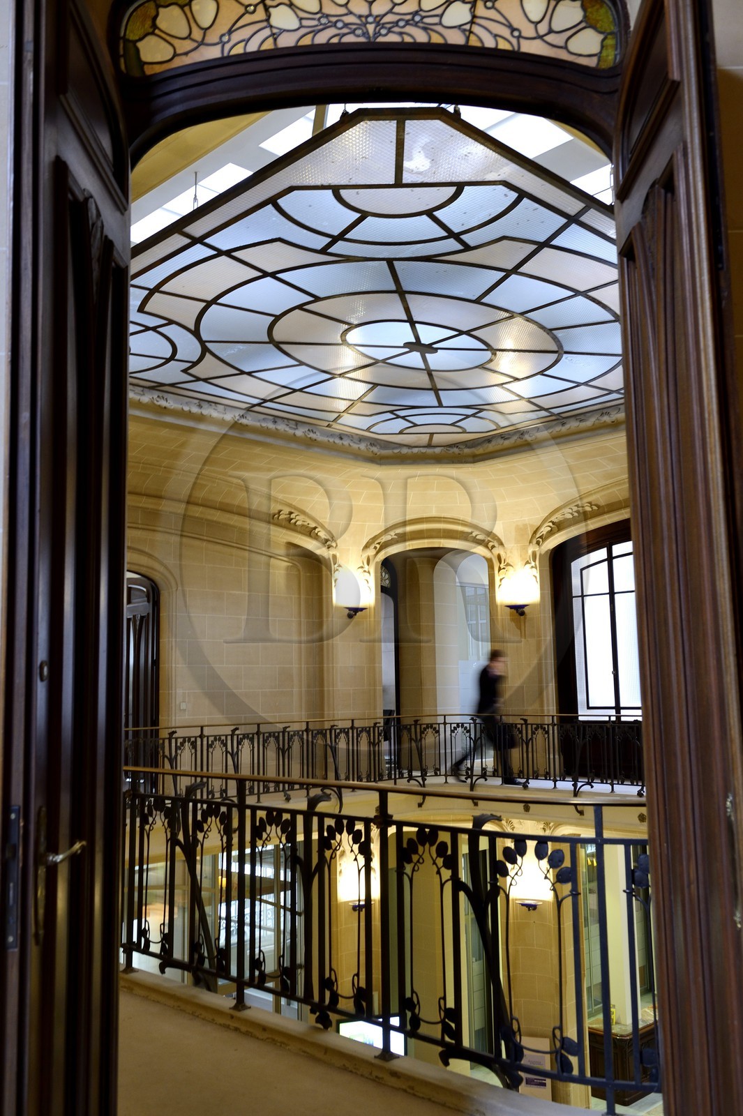 France, Meurthe-et-Moselle (54), Nancy, rue Saint-Jean, ancienne banque Renauld et actuelle BNP Paribas de style Art Nouveau
