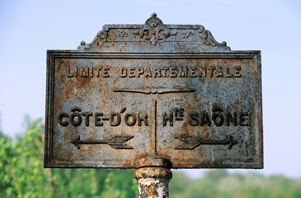 France, Côte-d'Or (21), limite départementale entre la Côte-d'Or et la Haute-Saône