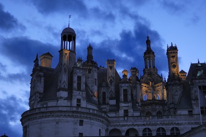 France, Loir et Cher, Loire Valley listed as World Heritage by UNESCO, Chateau de Chambord by night
