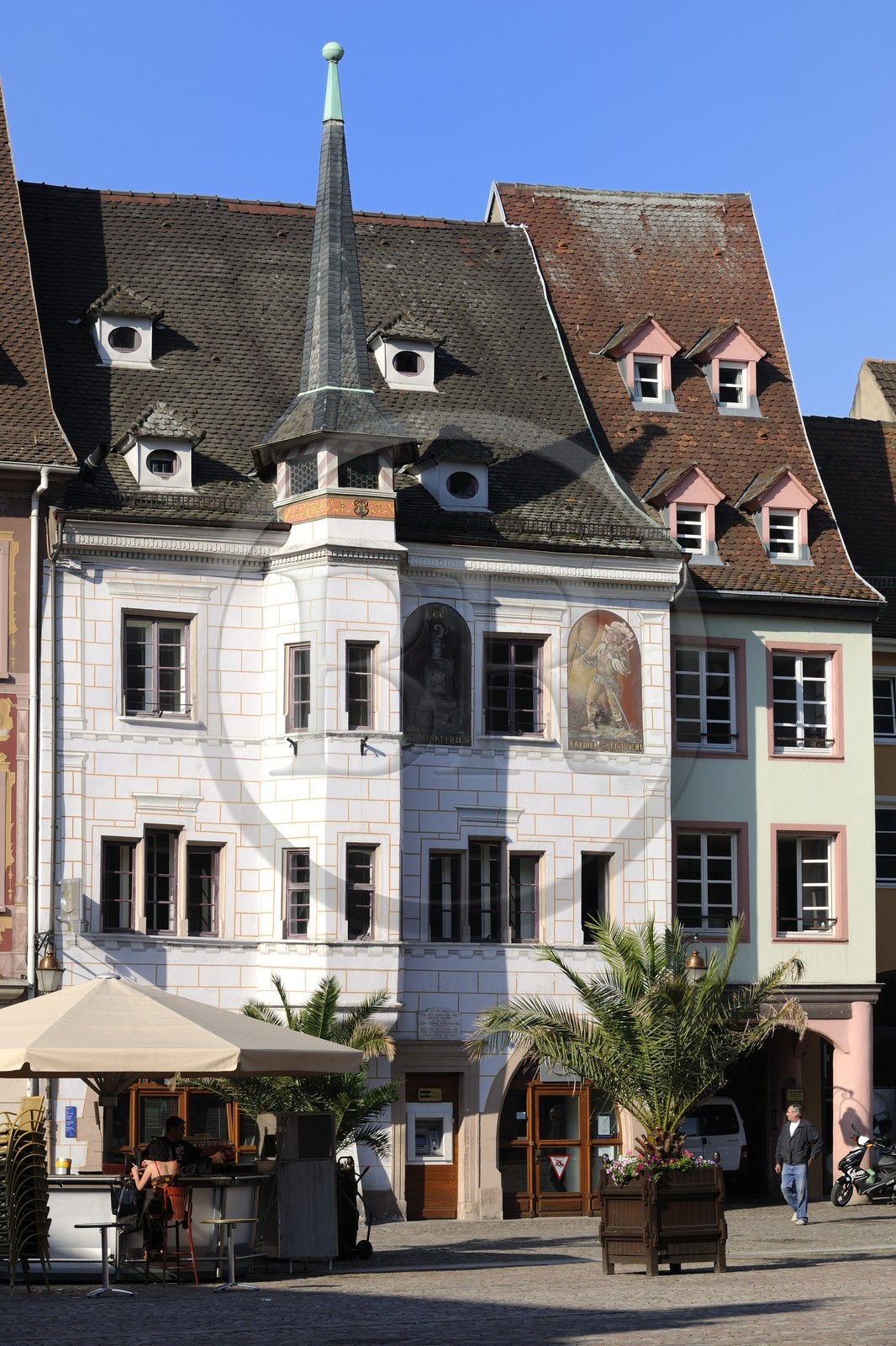 France, Haut-Rhin (68), Mulhouse, place de la Reunion, ancienne maison de la famille Mieg