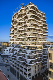 France, Hérault (34), Montpellier, quartier de la gare Saint-Roch, l'immeuble d'habitation Higher Roch