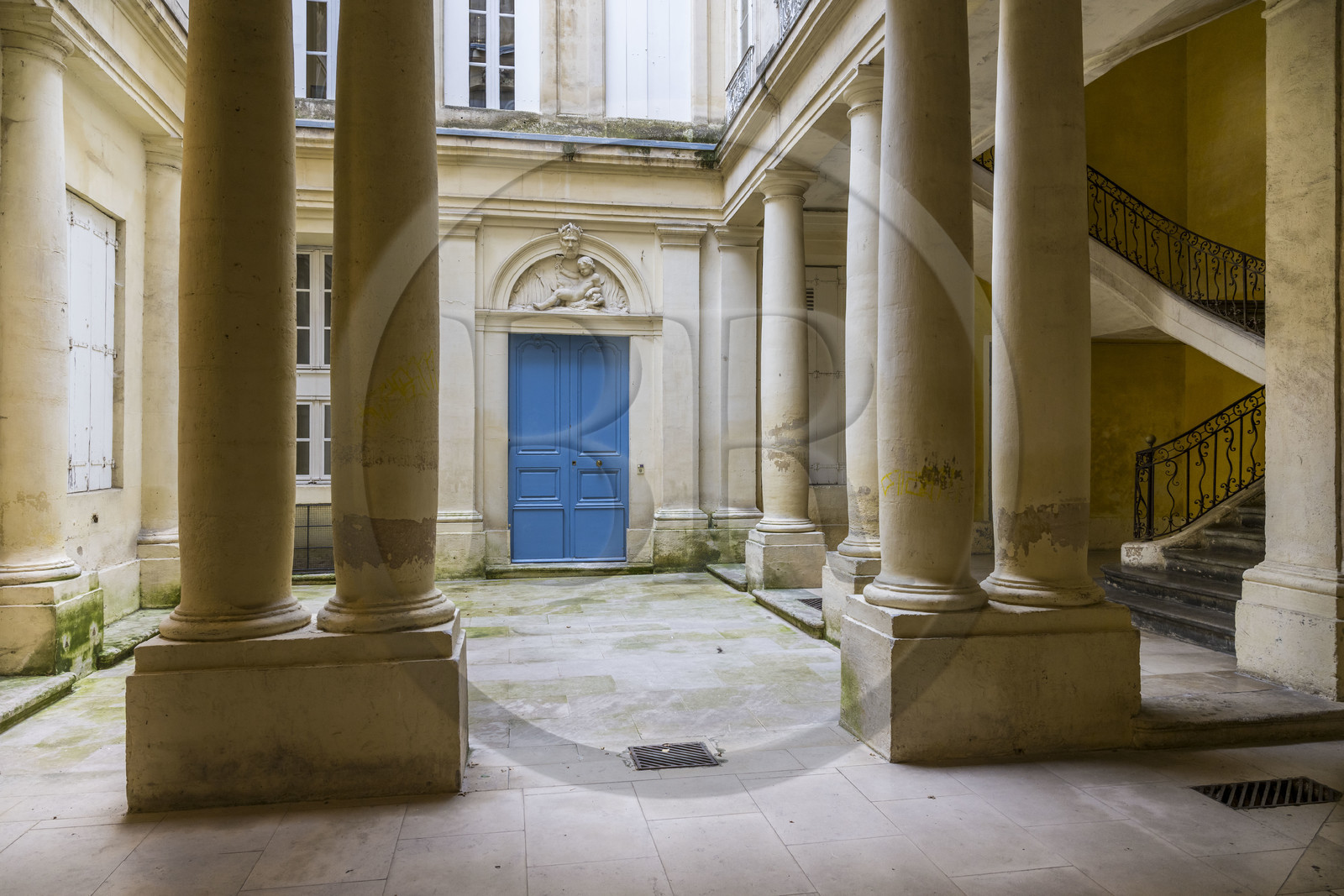 France, Hérault (34), Montpellier, centre historique appelé l’Ecusson, Hotel de Griffy, hotel particulier du XVIIIème siècle