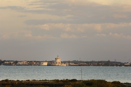 France, Charente-Maritime (17), Bourcefranc-le-Chapus, Fort Louvois ou Fort du Chapus vu depuis l'île d'Oléron