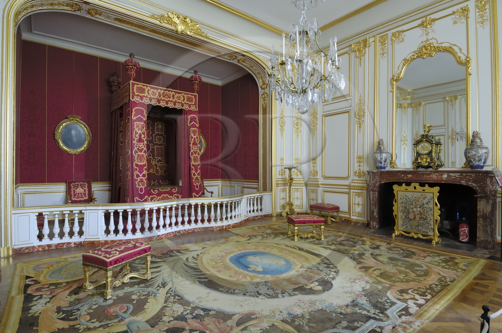 France, Loir et Cher (41), Vallée de la Loire classée Patrimoine Mondial de l' UNESCO, château de Chambord, chambre d' Apparat dans les appartements du Roi France, Loir et Cher (41), Vallée de la Loire classée Patrimoine Mondial de l' UNESCO, château de Chambord, chambre d' Apparat dans les appartements du Roi