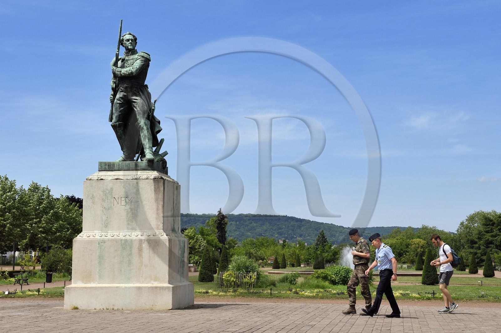 France, Moselle (57), Metz, statue du Maréchal Ney fidèle de l'empereur Napoléon 1er et originaire de Lorraine à l'entrée des jardins de l'Esplanade
