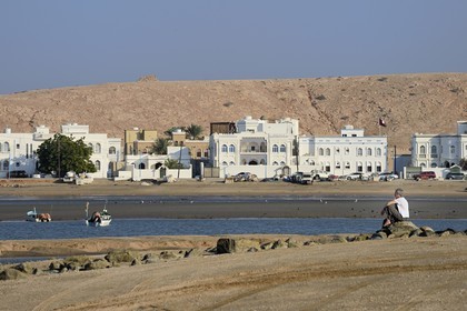 Sultanat d'Oman, gouvernorat de Ash Sharqiyah, ville et port de Sour, le vieux quartier de pêcheurs de Al Ayjah