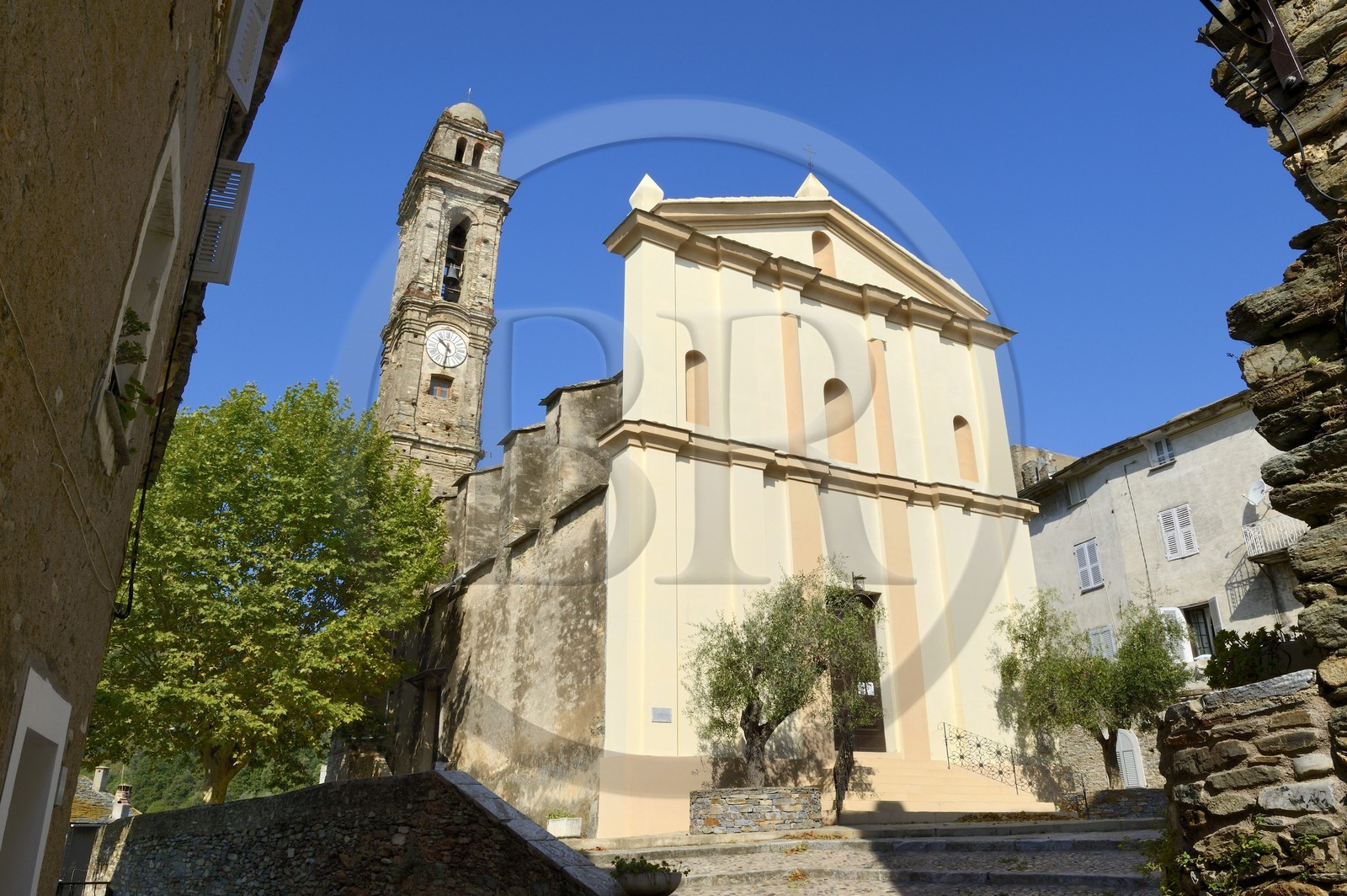 France, Haute-Corse (2B), région de la Casinca en Castagniccia, village de Venzolasca, eglise Santa-Lucia