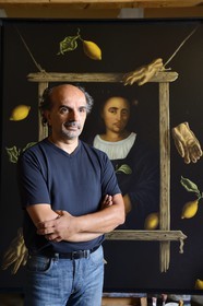 France, Corse du Sud, village of Villanova near Ajaccio, the painter Mario Sépulcre