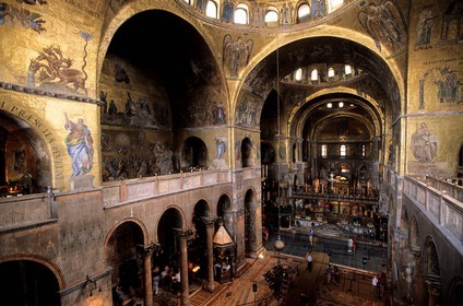 Italie, Vénétie, Venise, Place Saint Marc, basilique San Marco