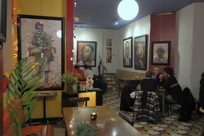 France, Paris (75), bar Mon chien stupide rue Boyer