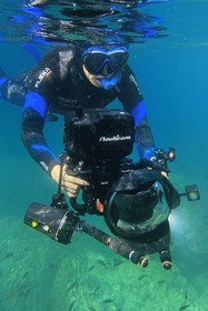 Sultanate of Oman, Governorate of Muscat, Nature Reserve of the Daymaniyat Islands, the photographer-diver Maisa Al Hooti