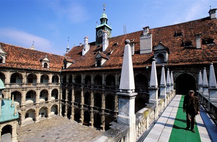 Austria, Styria, Graz, historic center listed as World Heritage by UNESCO, the Landhaus, old headquarter of the styrian diet