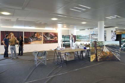 France, atelier de Fred Kleinberg au sein de l'entreprise Manutant