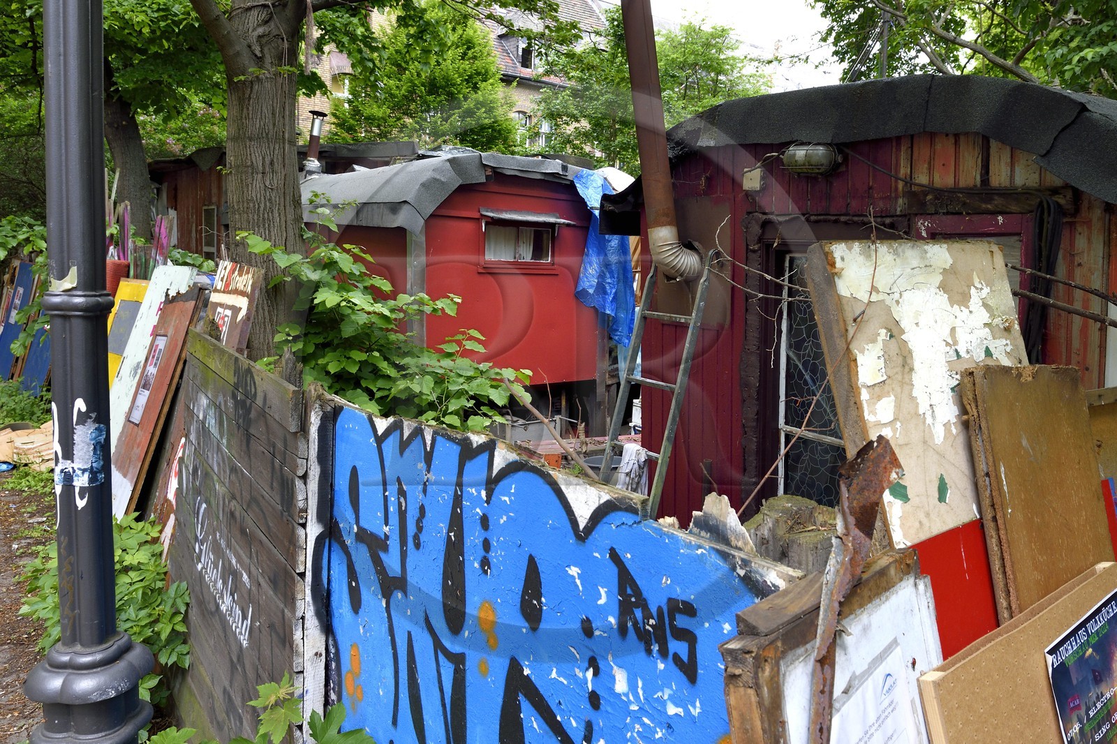 Allemagne, Berlin, quartier de Kreuzberg, squat alternatif Bethanien dans un ancien hopital