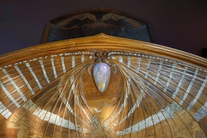 France, Meurthe-et-Moselle (54), Nancy, musée de l'Ecole de Nancy, lit Aube et Crépuscule (1904) de Emile Gallé