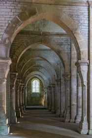 France, Côte-d'Or (21), Marmagne, l'abbaye cistercienne de Fontenay classée au Patrimoine Mondial de l'UNESCO, l'église abbatiale