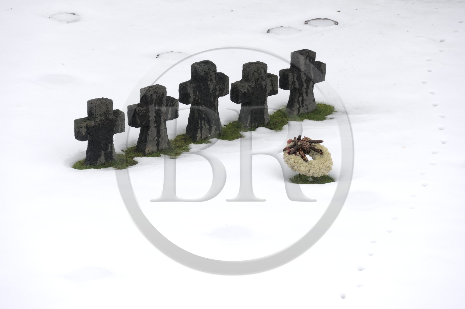 France, Calvados (14), La Cambe, Cimetière militaire allemand de la deuxième guerre mondiale