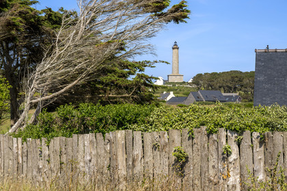 France, Finistère, Ponant Islands, Ile de Batz (Batz Island), the lighthouse commissioned in 1836