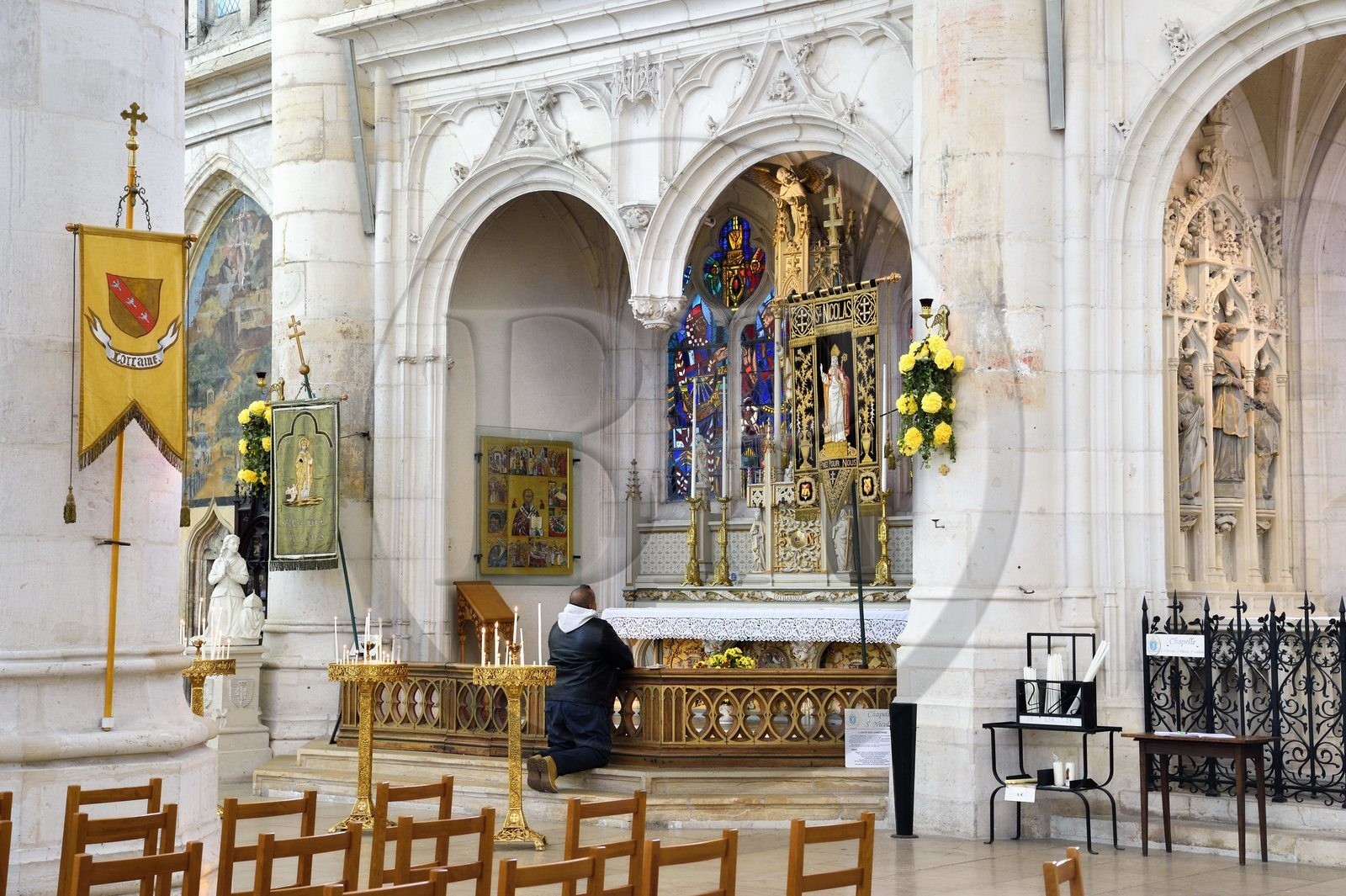 France, Meurthe-et-Moselle (54), Saint-Nicolas-de-Port, basilique de Saint Nicolas, chapelle Saint Nicolas avec sa représentation