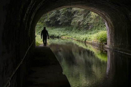 France, Nièvre, La Collancelle, the Collancelle vaults, a 758 m long tunnel of the Nivernais canal
