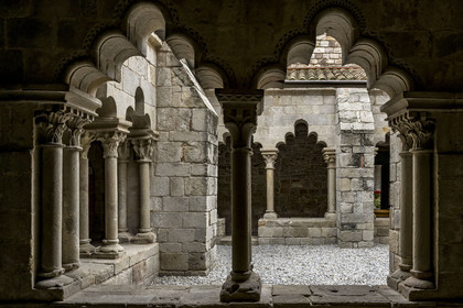 Espagne, Catalogne, Barcelone, monastère de Sant Pau del Camp, style roman, fondé par le comte catalan Guifré-Borrell au IXe siècle et rénové au XIIIe siècle