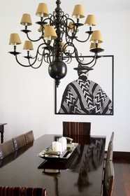 Argentine, province de Buenos Aires, San Antonio de Areco, estancia La Bamba de Areco, la salle à manger