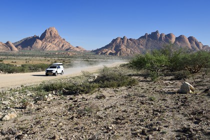 Namibia, Erongo region, Damaraland, the Little Spitzkoppe or Spitzkop (1784 m), granite mountain in the Namib Desert