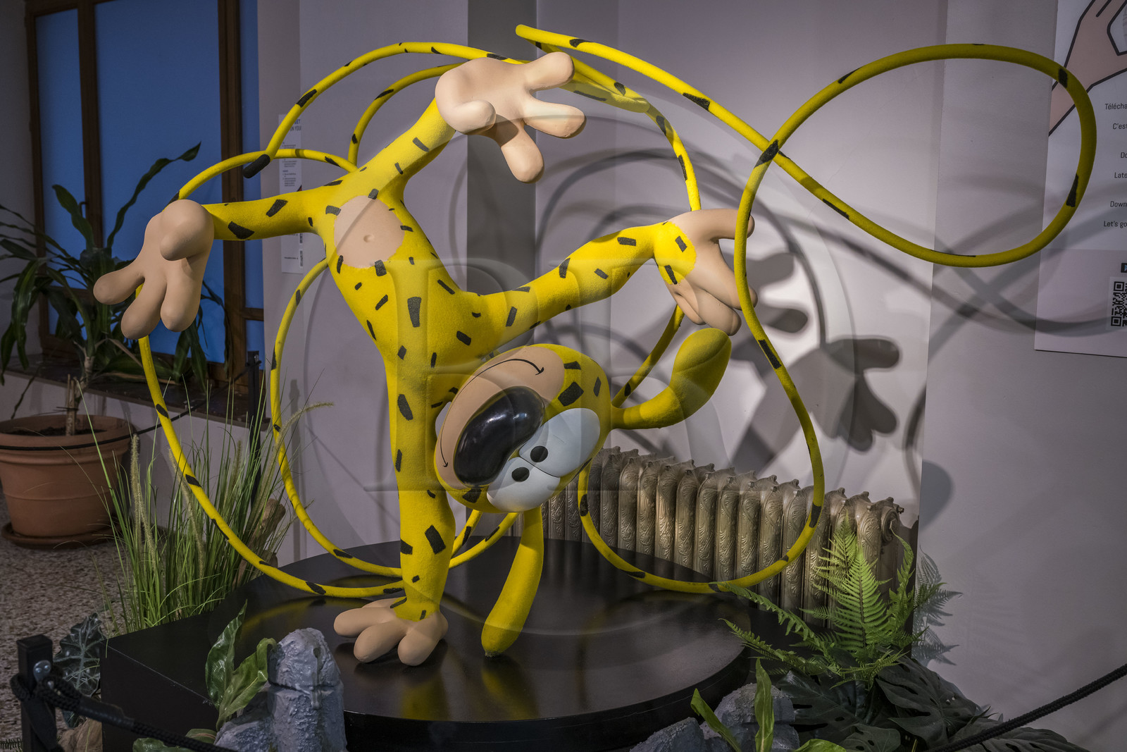 Belgique, Bruxelles, Centre belge de la bande dessinée (Musée de la BD) installé dans un batiment Art nouveau conçu par Victor Horta en 1906, le Marsupilami Belgique, Bruxelles, Centre belge de la bande dessinée (Musée de la BD) installé dans un batiment Art nouveau conçu par Victor Horta en 1906, le Marsupilami