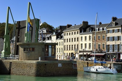 France, Seine-Maritime (76), Côte d'Albatre, Pays de Caux, Saint-Valery-en-Caux, le pont levant