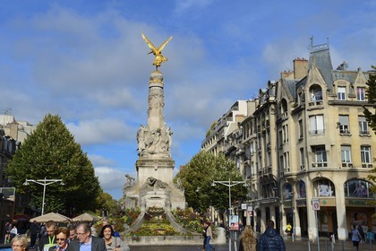 France, Marne, Reims, Sube fountain on the Place Drouet d'Erlon