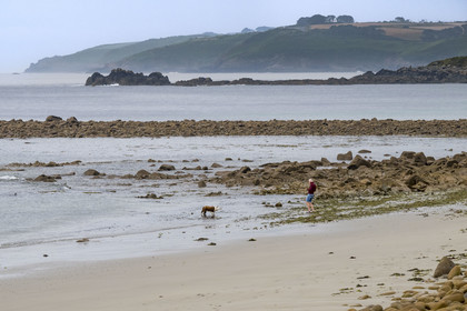 France, Finistère, Plougasnou, Primel-Trégastel, beach at Pointe de Primel at the end of Morlaix Bay