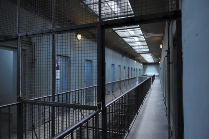 France, Rhone, Lyon, Montluc Prison Memorial, cells from the first floor gallery