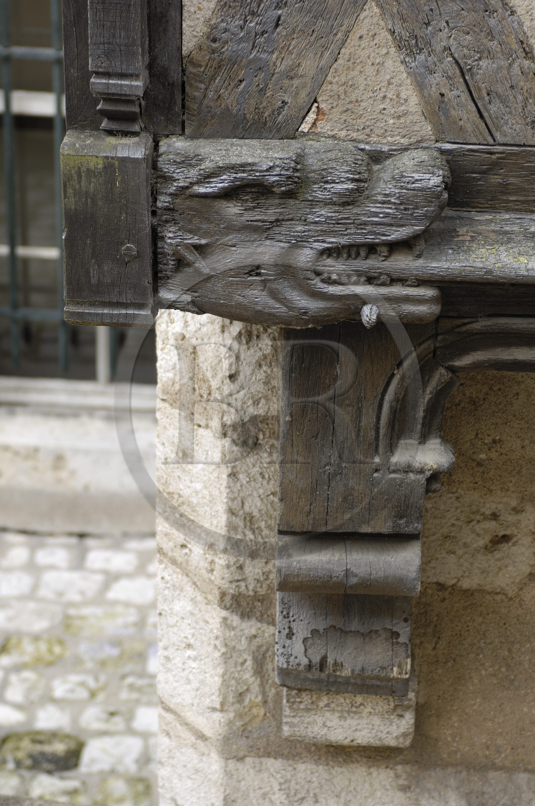 France, Loir et Cher (41), Blois, détail de la maison Denis Papin rue Pierre-de-Blois