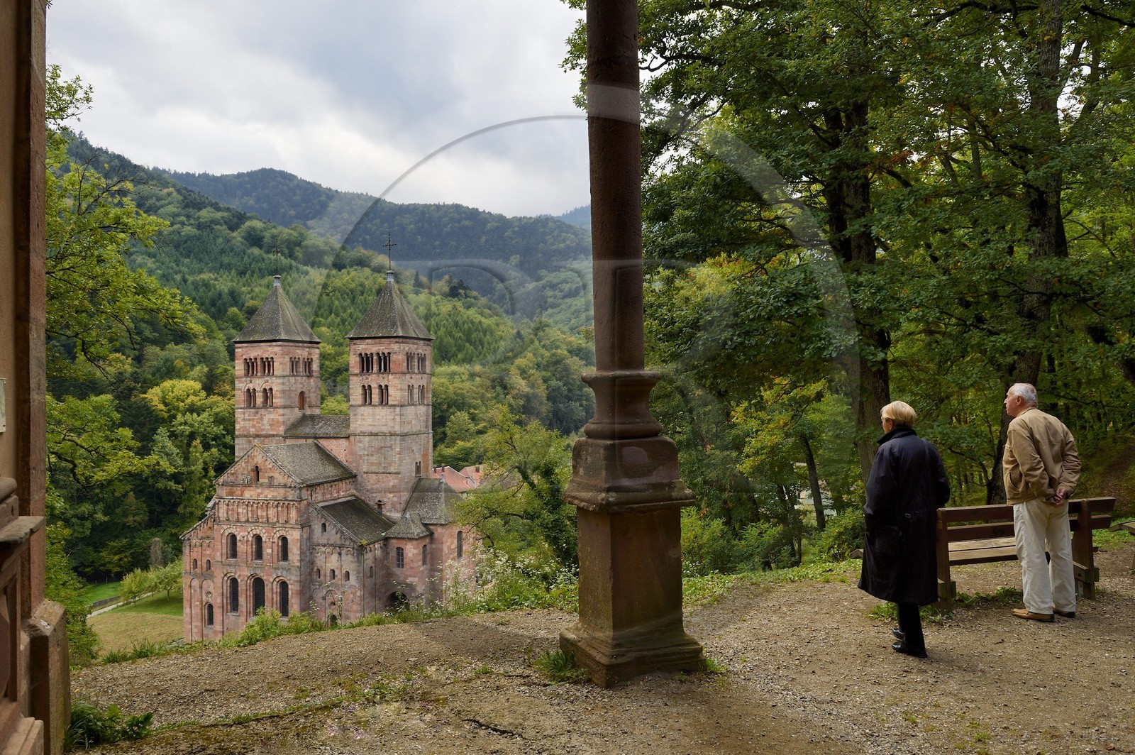 France, Haut-Rhin (68), Murbach, l'église abbatiale