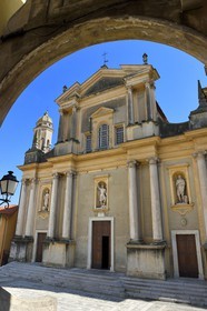 France, Alpes-Maritimes, Menton, old town, basilique Saint Michel Archange (Saint Michael the Archangel Basilica)