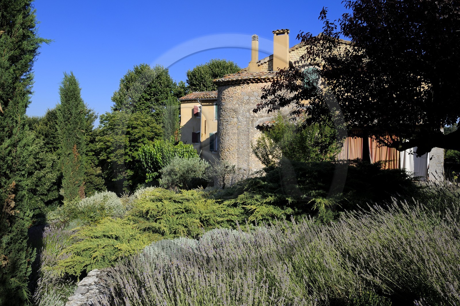 France, Var (83), Provence Verte, Bras, vers Saint-Maximin-la-Sainte-Baume, la maison d'hôtes Le Peyrourier, une campagne en Provence