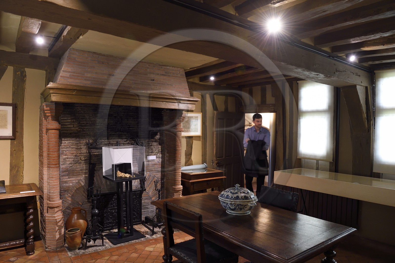 France, Seine-Maritime (76), Petit-Couronne, musée Pierre Corneille, manoir typiquement normand avec ses pans de bois, il a servi de maison de campagne à l'écrivain