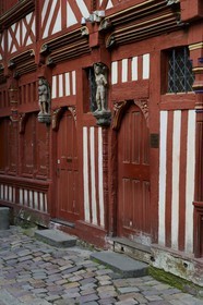 France, Ille-et-Vilaine, Rennes, half-timbered house Ti-Koz rue Saint-Guillaume