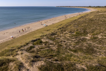 France, Charente Maritime, Oleron island, Saint Georges d'Oléron, Chaucre beach (aerial view)