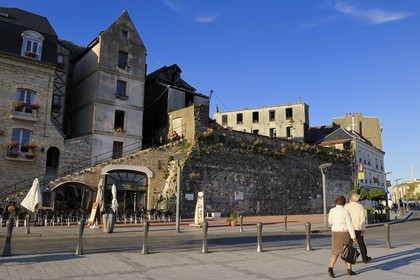 France, Seine-Maritime, Dieppe, Bout du Quai district, remnants of the Crab Tower on Quai Henri IV