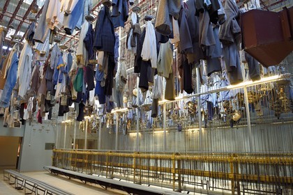 France, Moselle, Petite Rosselle, carreau Wendel museum, miner's building, the cloakroom